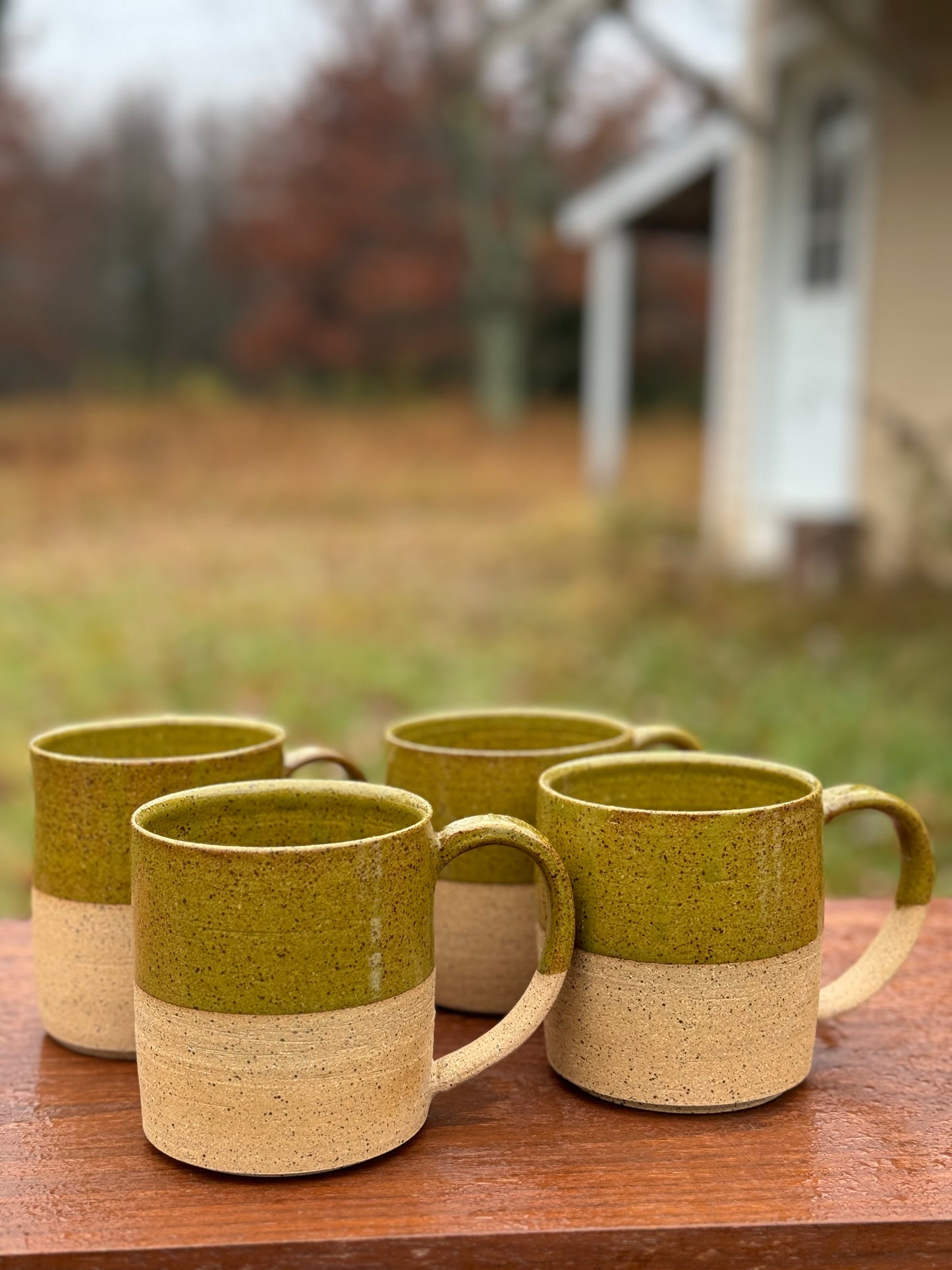 Olive speckle mug