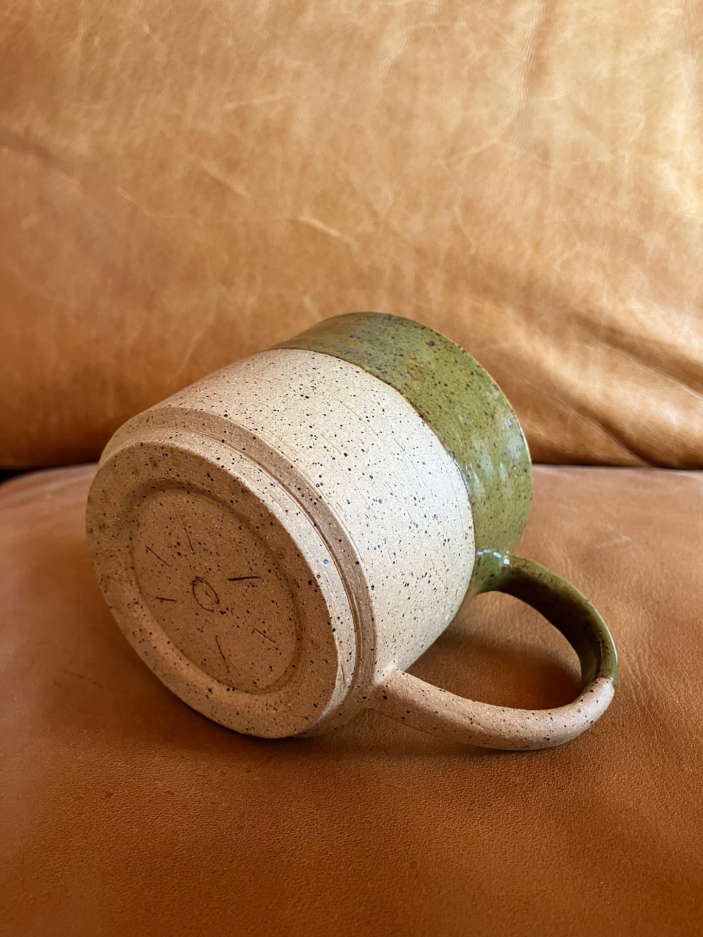 Olive speckle mug