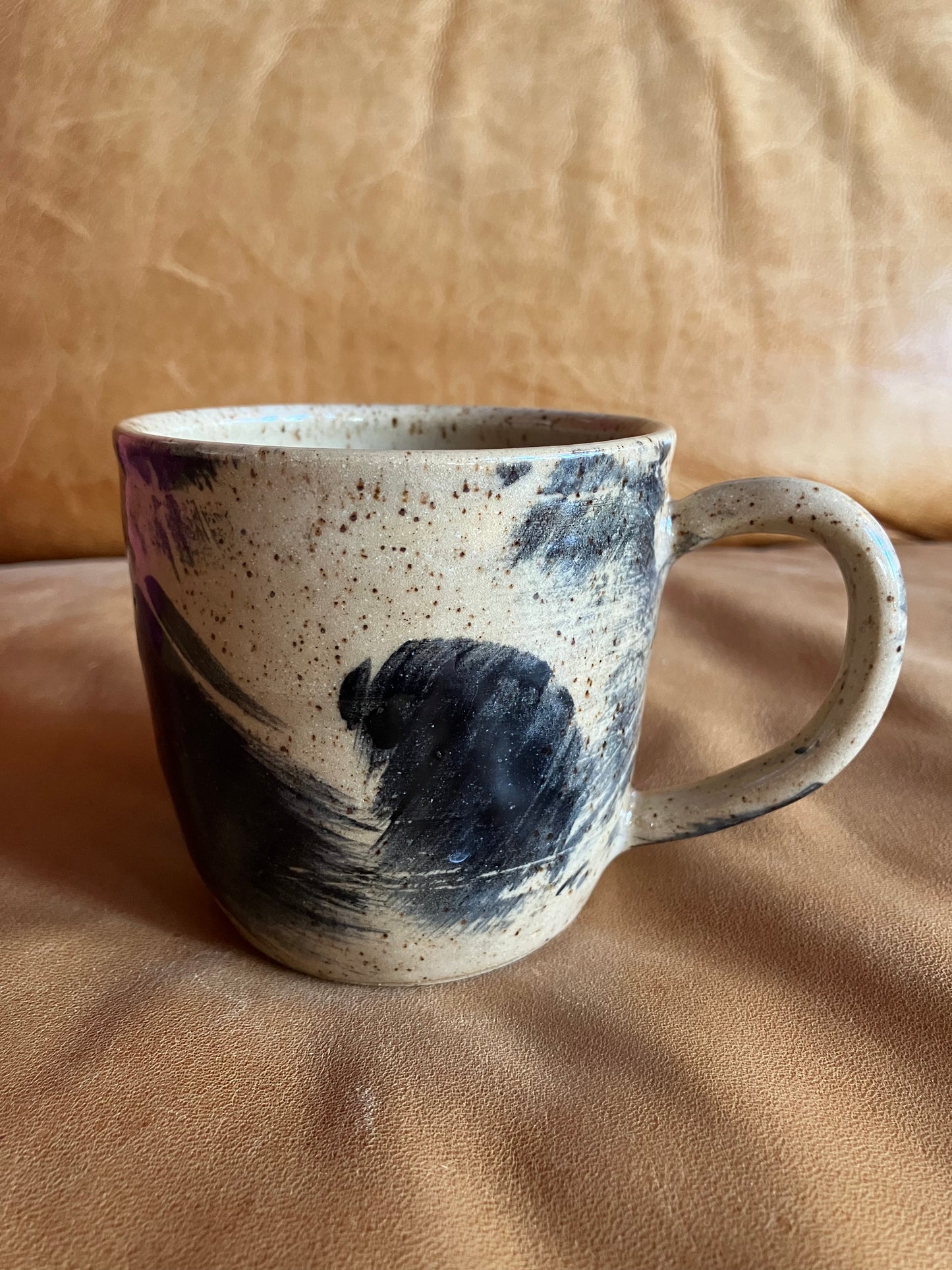 Brushstroke speckle mug