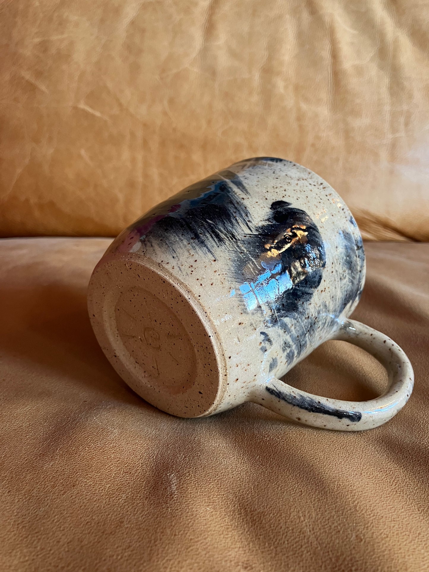 Brushstroke speckle mug