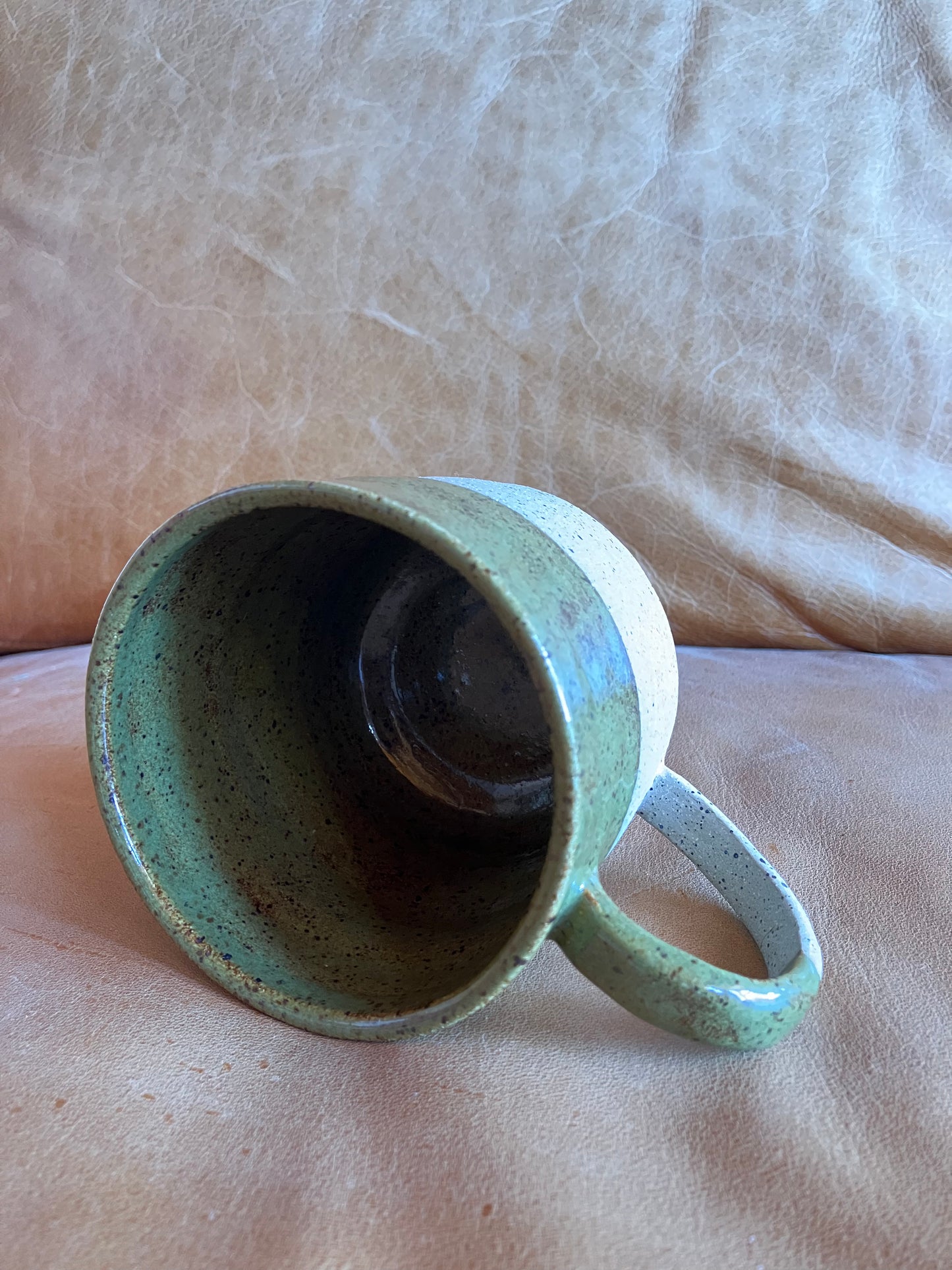 Olive speckle mug